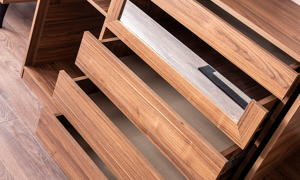 liva ceviz modern 6 kapakli gardirop