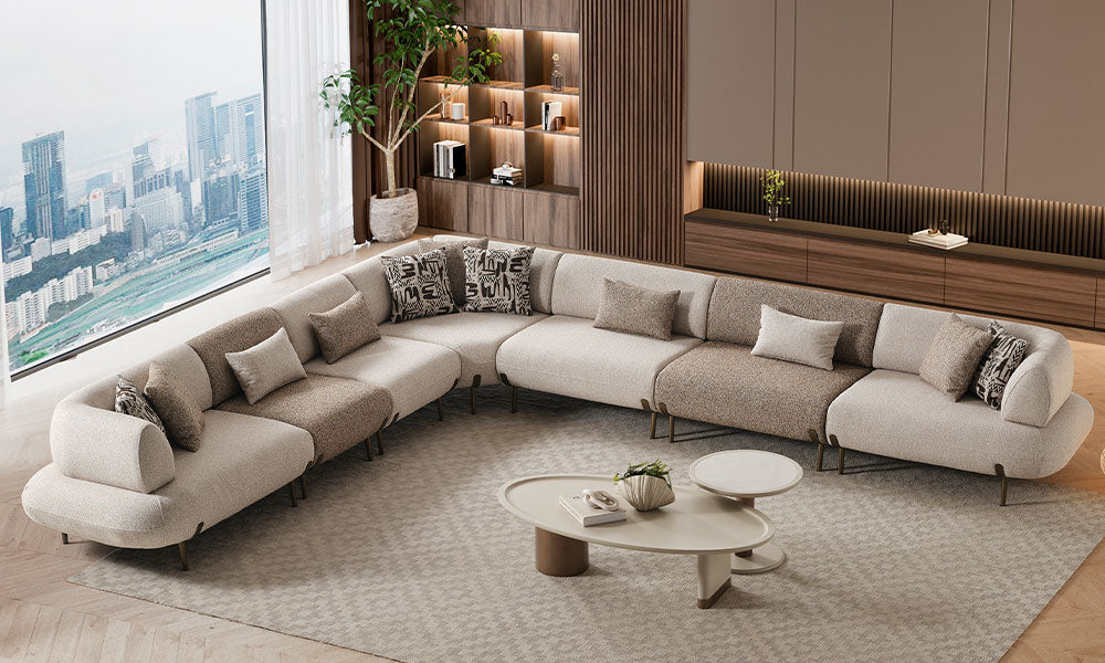 Candy Maxi Modern Yataklı Köşe Koltuk Takımı (375 x 435 cm)