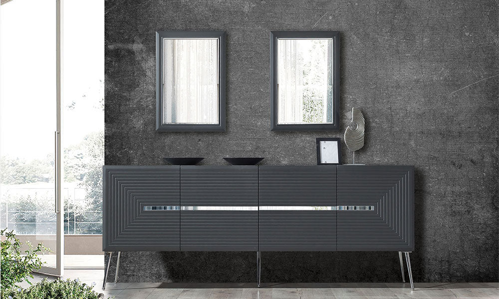 gokce antrasit yemek odasi takimi