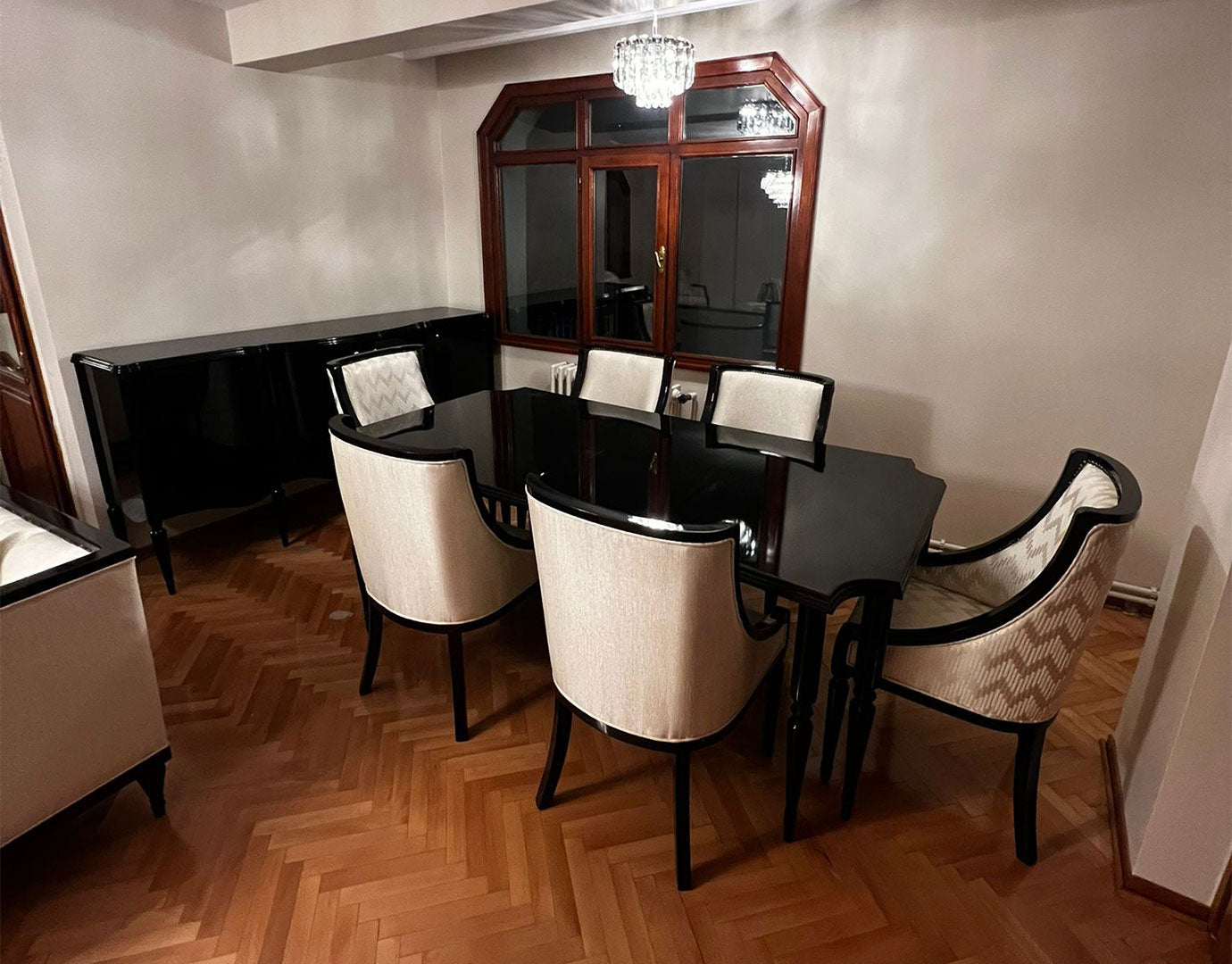 maserati art deco yemek odası takımı müşteri teslimatı