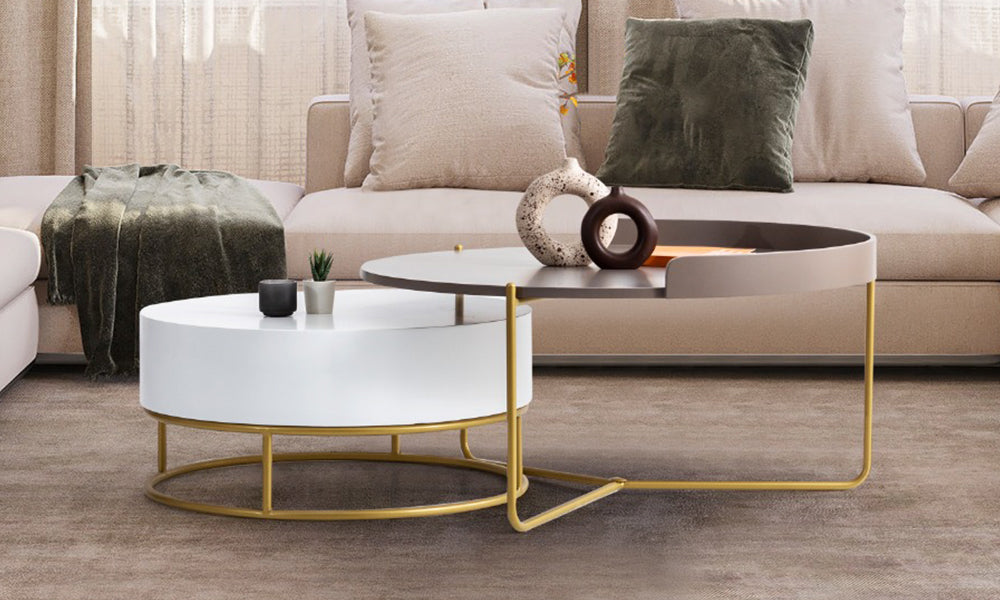 pera 2li yuvarlak orta sehpa