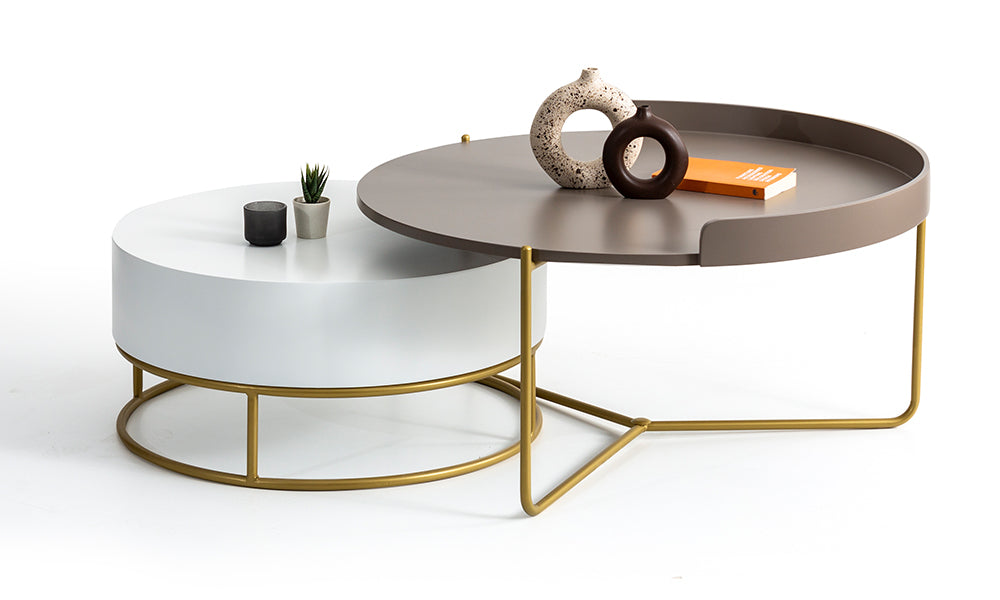 pera 2li yuvarlak orta sehpa