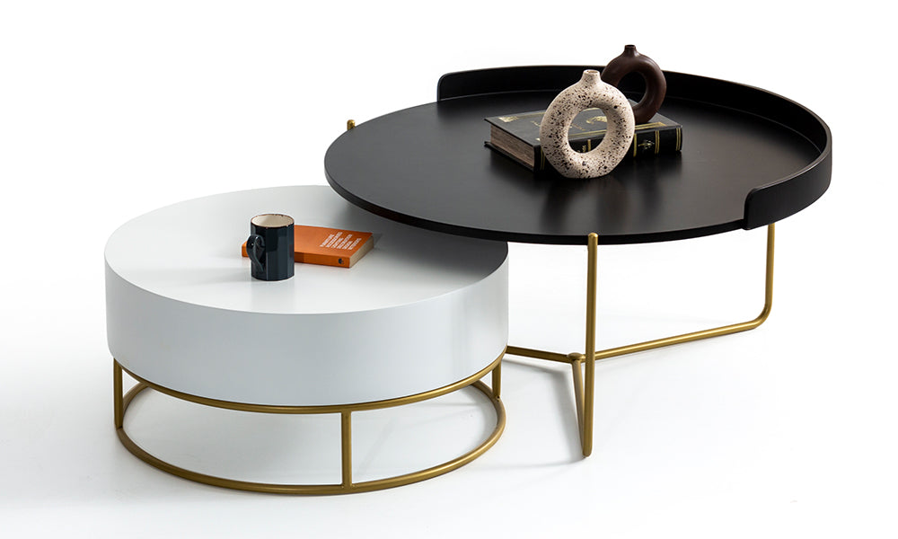 pera 2li yuvarlak orta sehpa