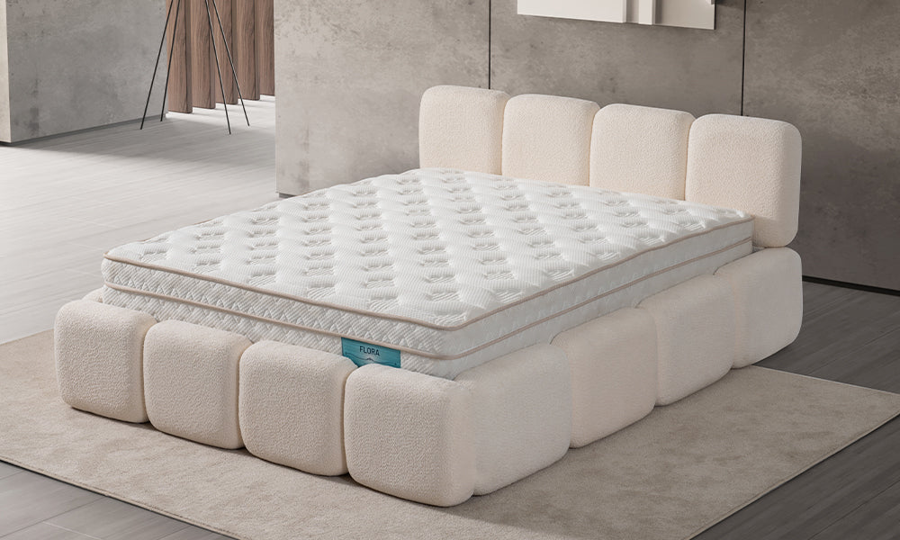 Puffy Modern Baza Başlık çift kişilik yatak odası yerleşimi; pofuduk dolgulu lüks başlık tasarımı