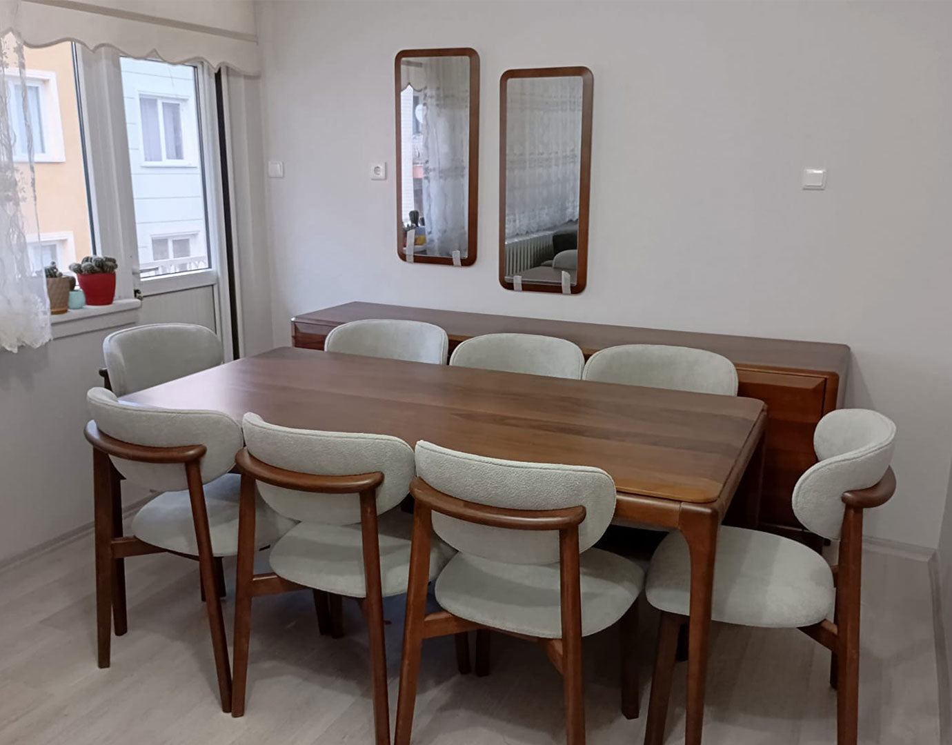 retro yemek odası müşteri teslimatı