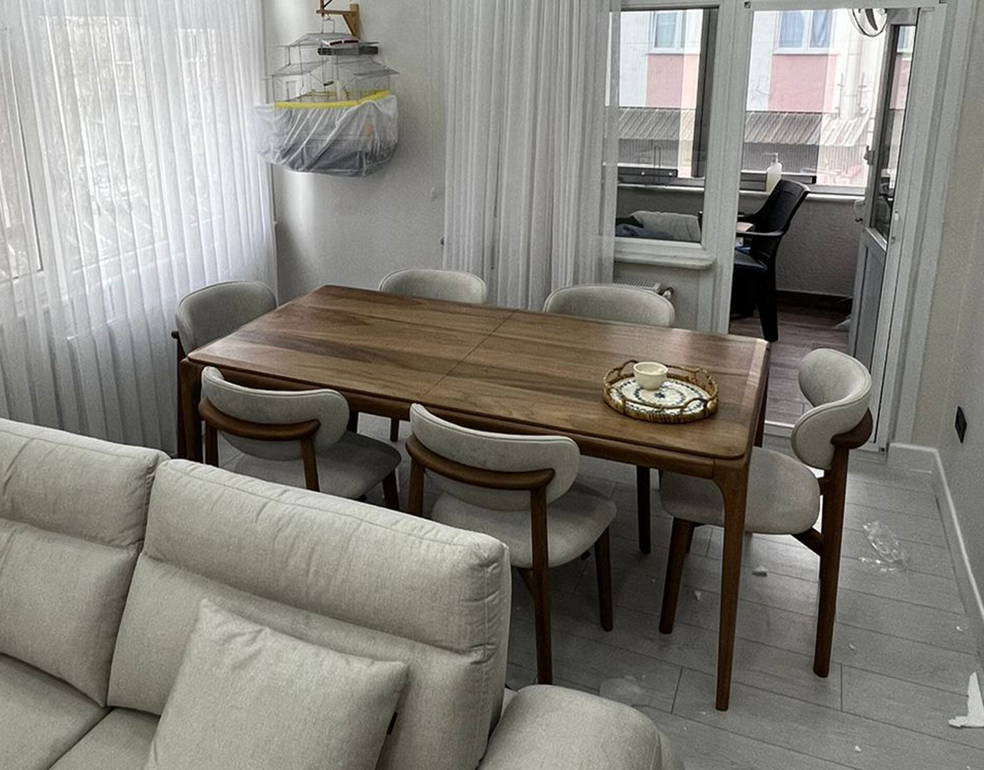 retro yemek odası müşteri teslimatı