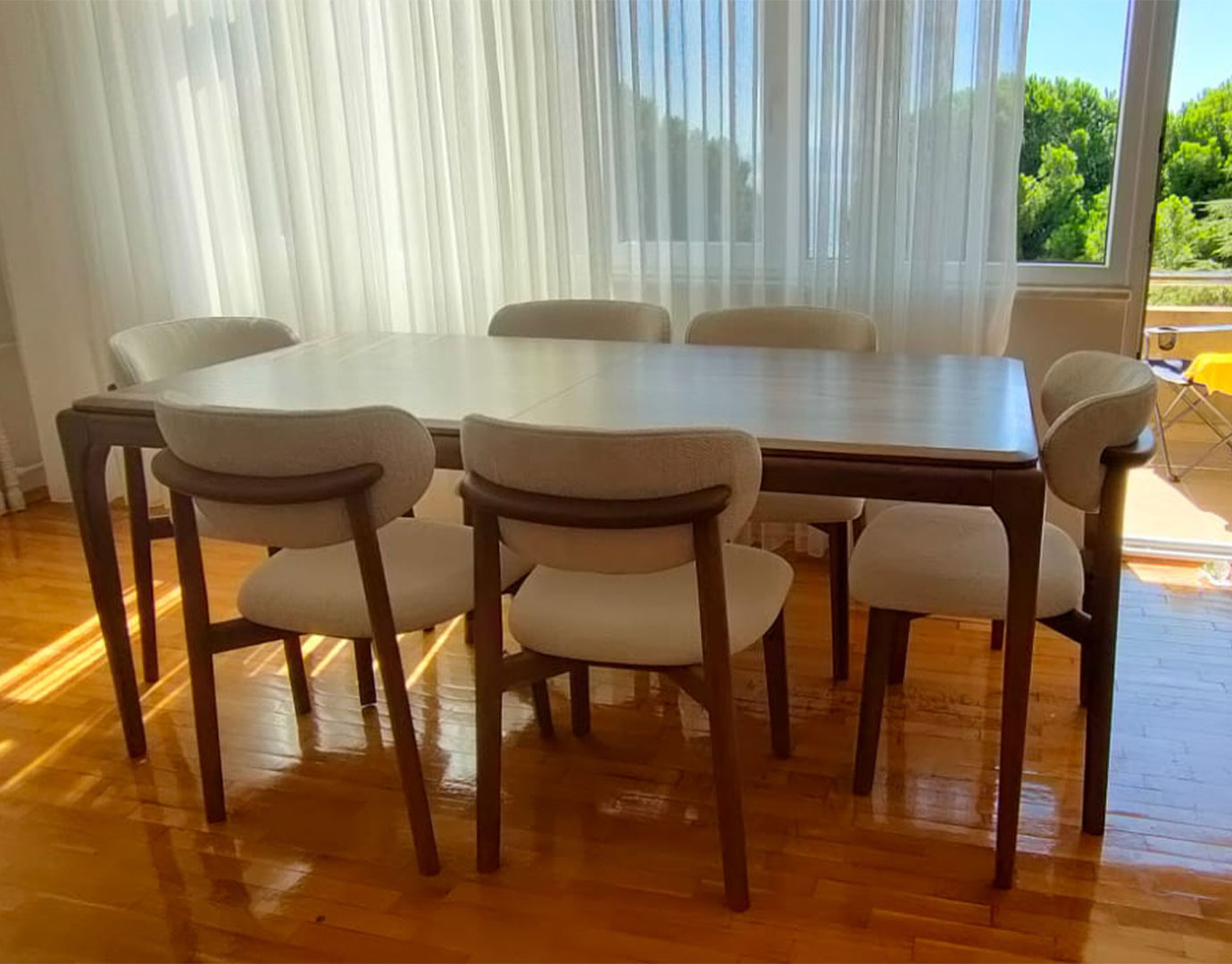 retro yemek odası müşteri teslimatı