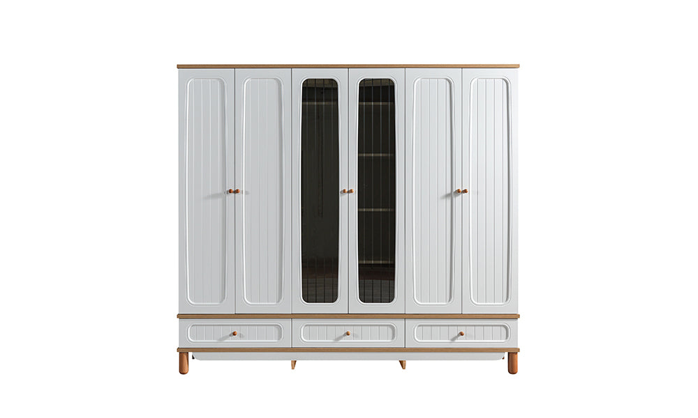 Silva Bohem gardırobun yatak odası dekorasyonu içindeki şık duruşu ve odadaki genel görünümü.