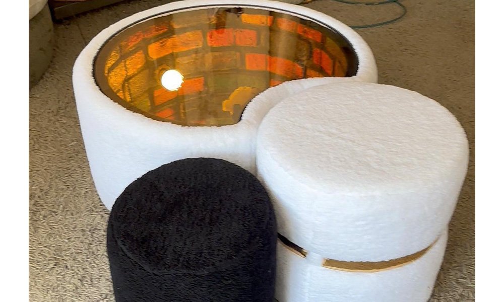 sonsuz boyutlu camli orta sehpa