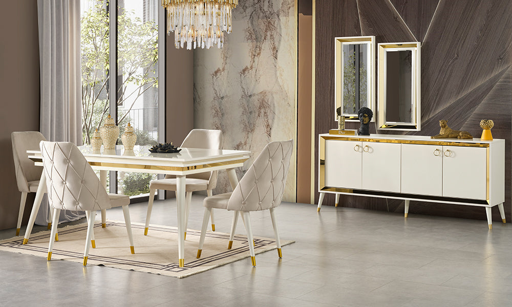 yaren gold yemek odasi takimi