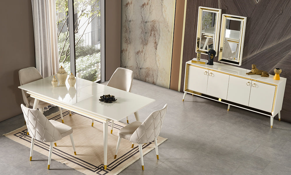 yaren gold yemek odasi takimi