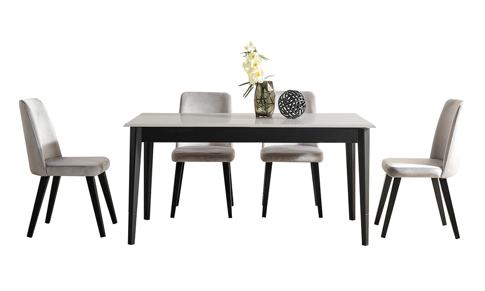 tibet black yemek odasi takimi