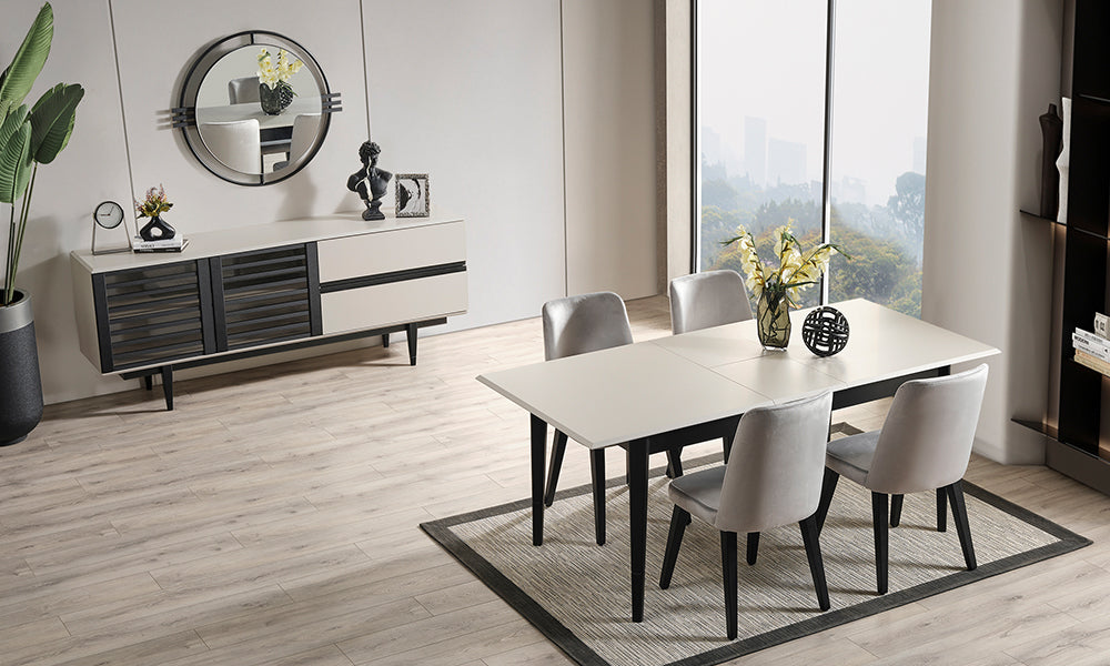 tibet black yemek odasi takimi