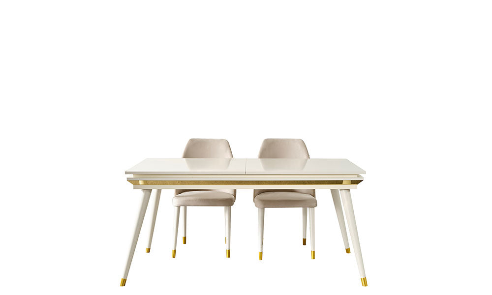 rosa gold yemek odasi takimi