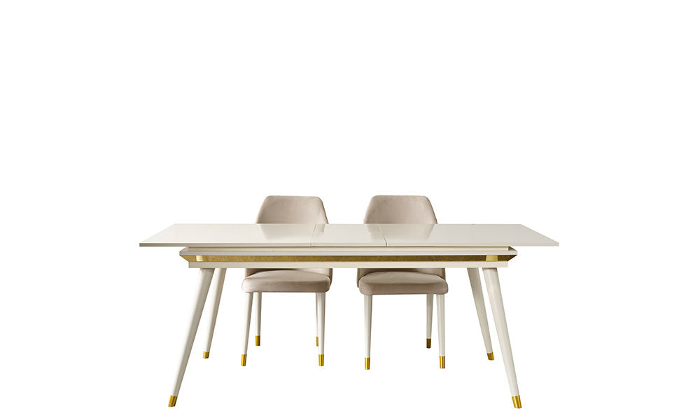 rosa gold yemek odasi takimi