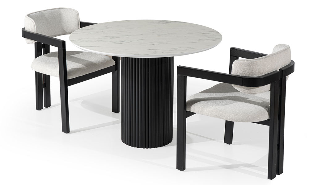 rosier mermer desenli yemek masasi