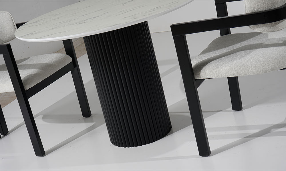 rosier mermer desenli yemek masasi