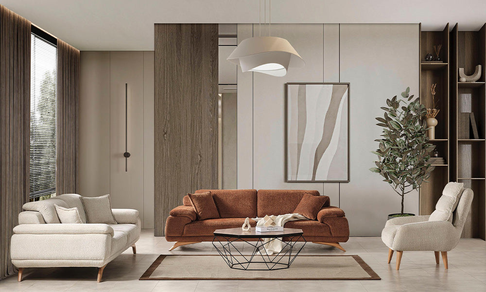 Hermes Modern Koltuk Takımı Turuncu|Koltuk Takımı Modelleri
