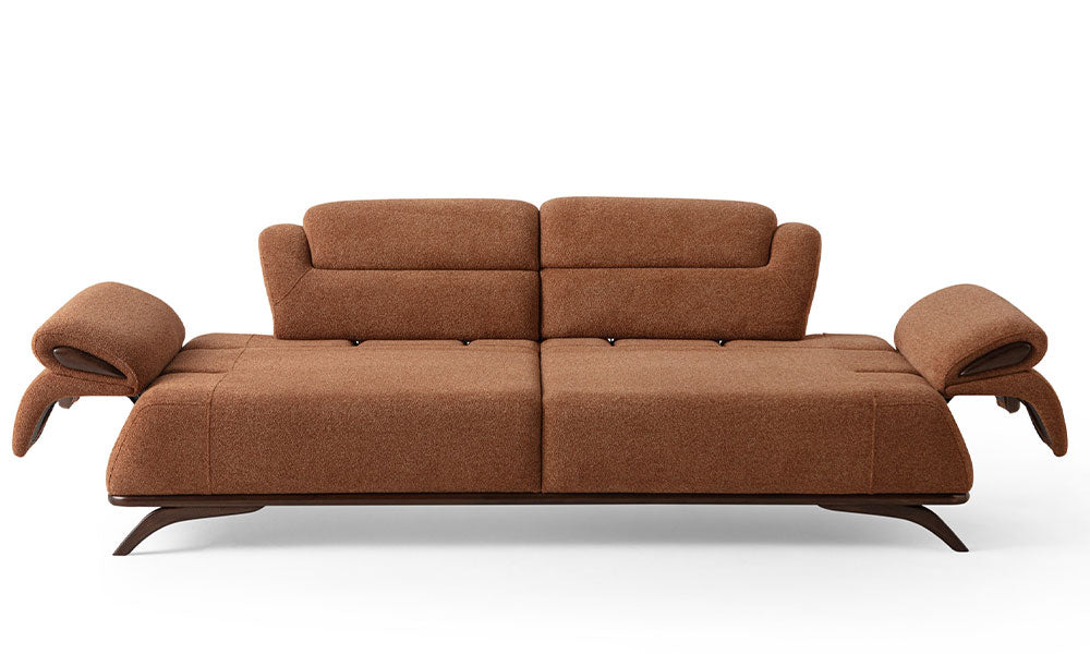 Beren koltuk açık mekanizma görünümü; dışa doğru tam yatan çelik dişli sistemli kollar ile pratik yatak ve geniş dinlenme alanı.