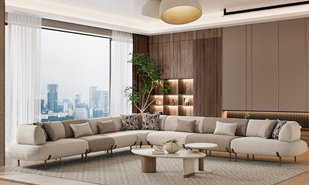 Candy Maxi Modern Yataklı Köşe Koltuk Takımı (375 x 435 cm)