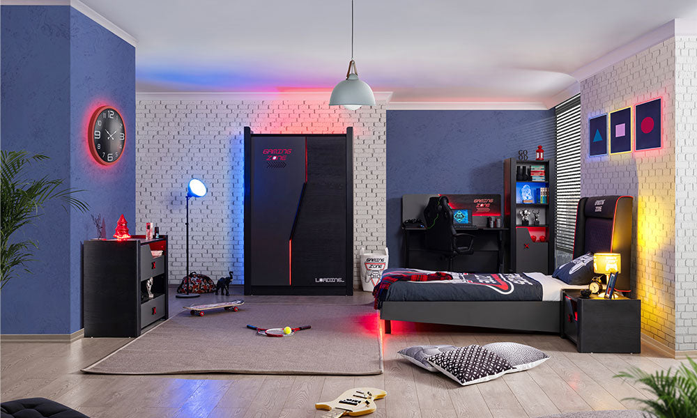 Gaming Zone Modern 2 Kapaklı Genç Odası Takımı