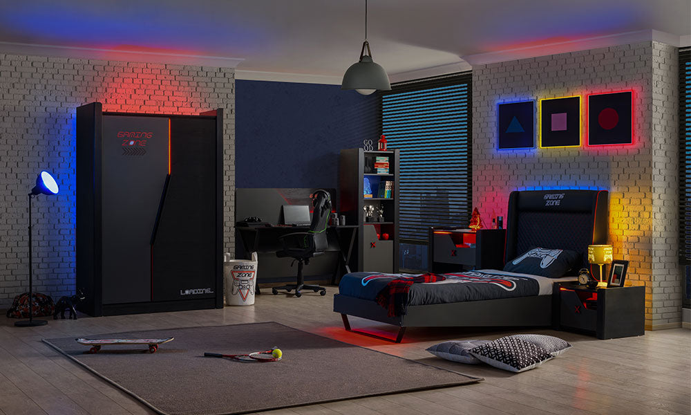 Gaming Zone Modern 2 Kapaklı Genç Odası Takımı