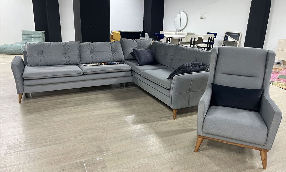 Lavin Modern  Köşe Koltuk Takımı 240x290cm (Teşhir )