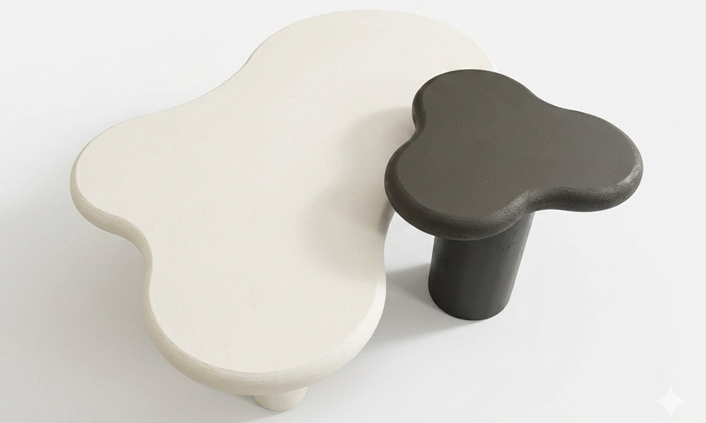 Nill modern orta sehpa seti geometrik MDF tasarım