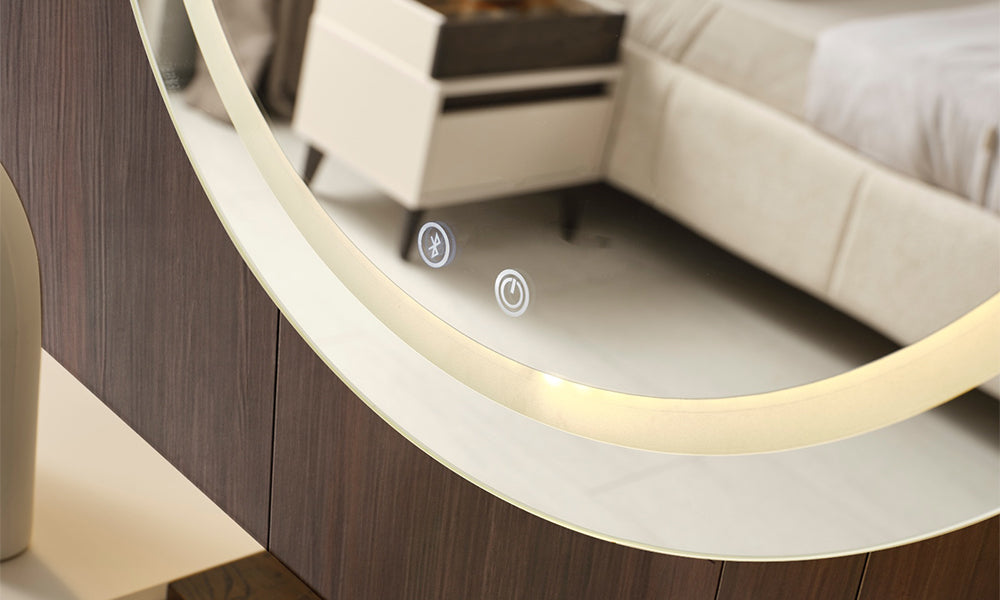 novano modern şifonyer bağlanılabilir ses sistemi ve led aydınlatması