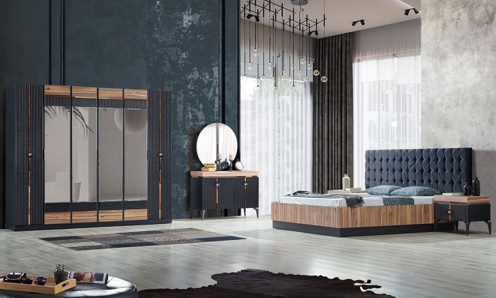 Paris Black Modern Yatak Odası Takımı