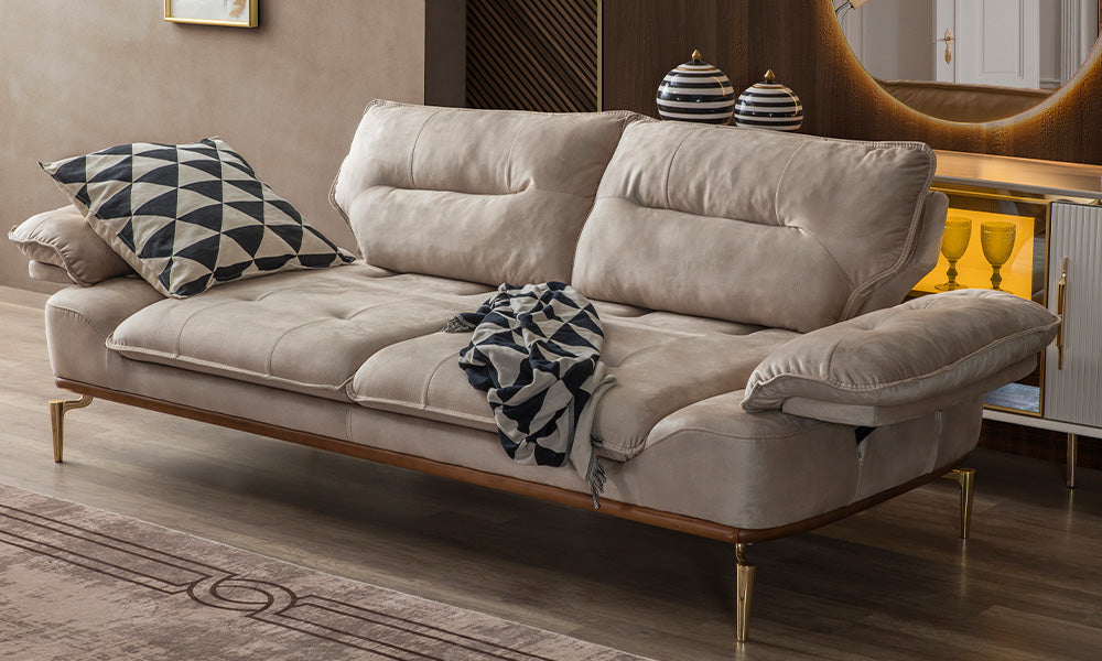 Lotto Modern Sırt Ve Kol Mekanizmalı Üçlü Koltuk