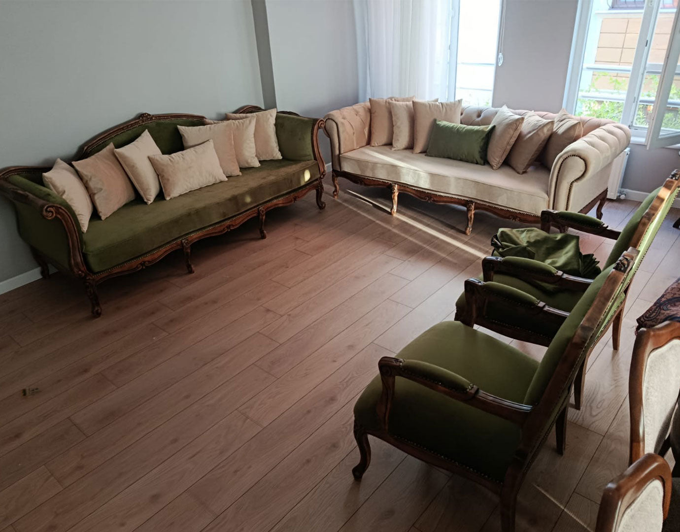 vintage koltuk takımı müşteri teslimatı