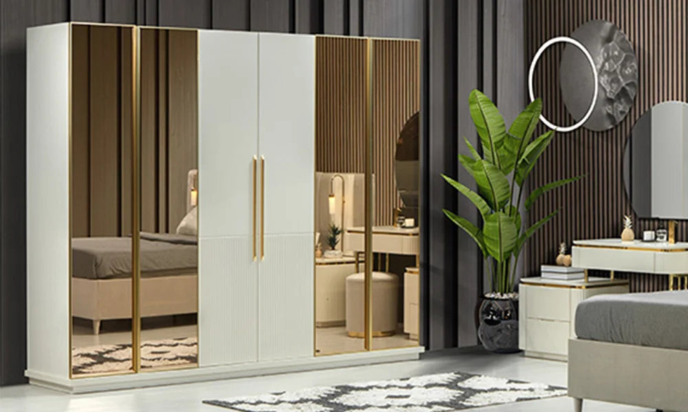 Golden Modern Komple MDF 6 Kapaklı Yatak Odası Takımı